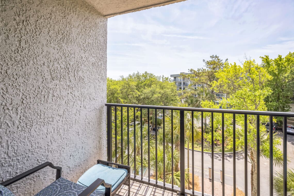 Xanadu balcony view with greenery